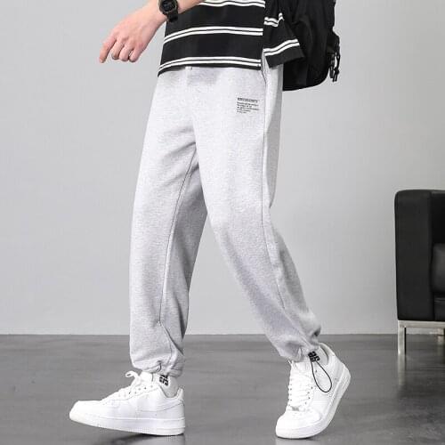Mens casual pants autumn and winter Korean fashion versatile loose work clothes Leggings sports pants winter pants