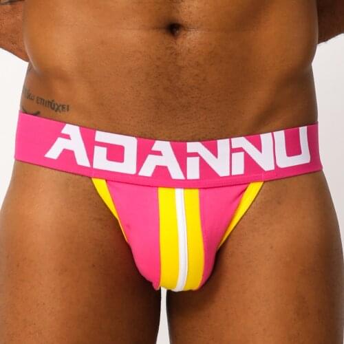 New Arrival Brand Men Fashion Sexy Jockstrap Thongs Briefs G-string Thong Men Tanga Gay Underwear Cotton Mens Panties Low Waist