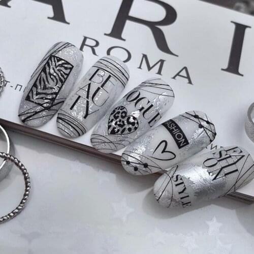 Romantic Valentines Day Nail Stickers Love Heart Adhesive Wraps Decals Sliders for Nails Art Decoration Manicure Tattoo Design