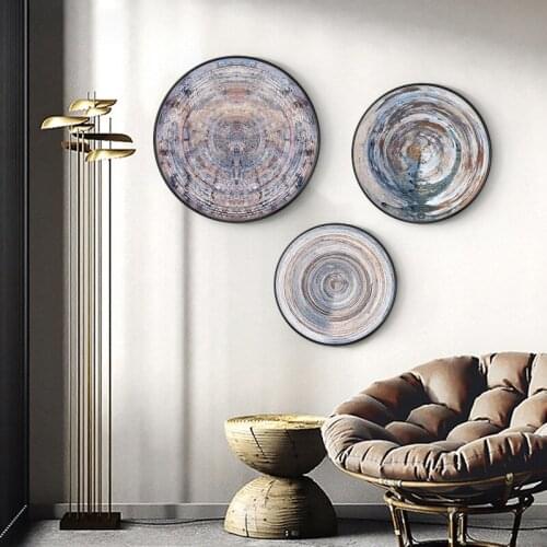 Nordic Creative Modern Abstract Annual Ring Wall Art Pictures Posters Prints For Living Room Home Office Canvas Painting Decor