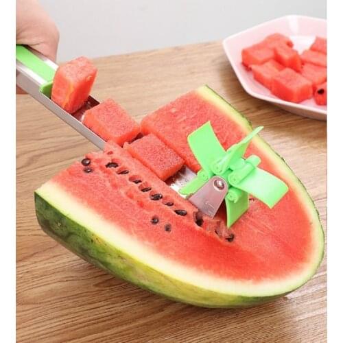 Watermelon Slicer Cutter Tongs Corer Fruit Melon Cut Refreshing Watermelon Cubes 304 Stainless Steel Tool