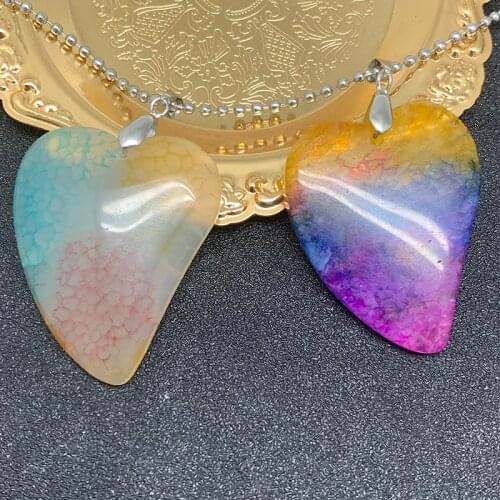 Lovely Natural Stone Pendant Necklace for the Women Fashion Healing Crystal Stones Heart Shape Jewelry Birthday Gift Pendant Set