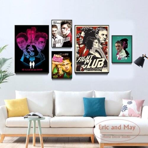 Movie Poster Fight Club Classic Canvas Painting Posters Painting Home Decor Modular Poster Bedroom Kids Decorative