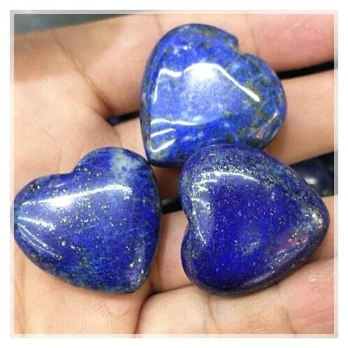 Nature lapis luzli stone beads wholesale gem stone heart shape NO HOLE size 30mm factory stone beads directly selling top fashio