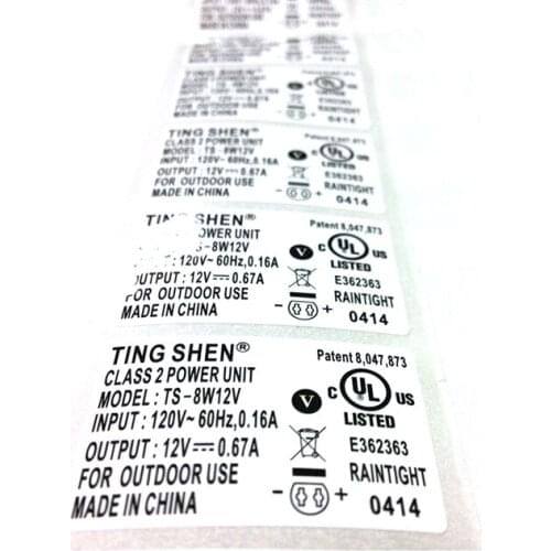 Promotional custom full colors printed battery sticker