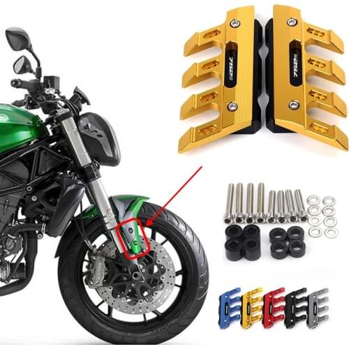 With Logo For Benelli 752 752s Motorcycle Mudguard Front Fork Protector Guard Block Front Fender Anti-fall Slider Accessories