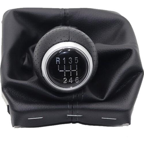 Silver & Leather Car Shift Gear Knob Lever Gaitor Boot Cover For Audi A3 S3 8P S-line Sportback decoration accessories