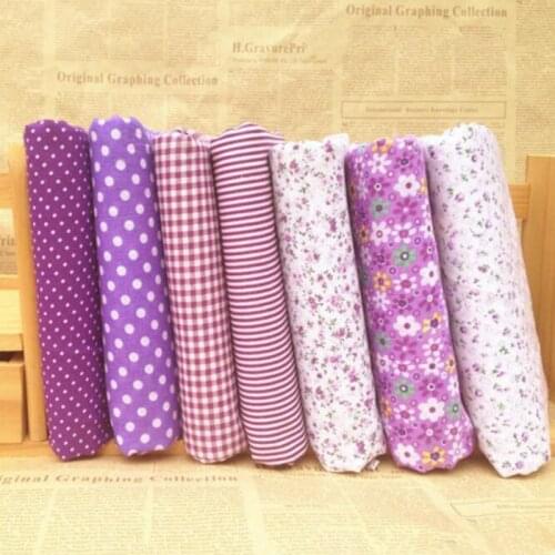 7pcs Cotton Fabric Handmade Sewing Home Decor Material Fabrics For Patchwork Felt Needlework DIY Floral Prints Fabric FAB07