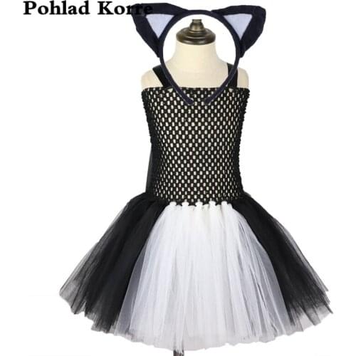 Weasel Mink Animal Dresses Cute Baby Girls Tutu Dress Cosplay Halloween Costume Party Dresses Kids Children Clothes Vestido XX08