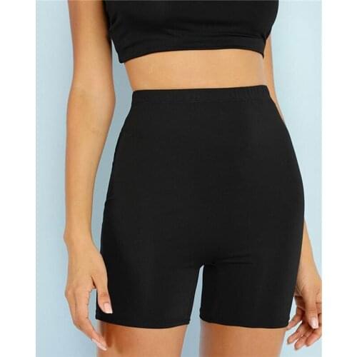 Women Fitness Sports Biker Shorts Summer Jogging Beach Athletic Casual Skinny Soft Elastic Stretchy Solid High Waist Shorts