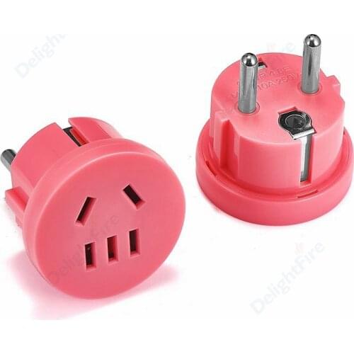1pc AU US To EU China Plug Adapter Australian AU To Euro KR Power Adapter Travel Plug Converter Round AC Wall Charger Socket