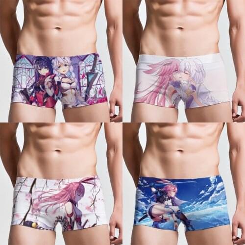 1pcs Anime Honkai Impact 3 Cartoon Printed Mens Underwear Pant Cosplay Costume Prop Decor for Men Boy Christmas Gift