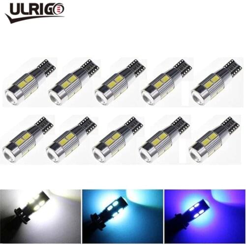 10PCS Haute Qualite T10 10SMD 5630 LED CANBUS AUCUNE ERREUR Auto Wedge lampe 192 194 168 W5W 5730 LED Parking Lumiere Ampoule