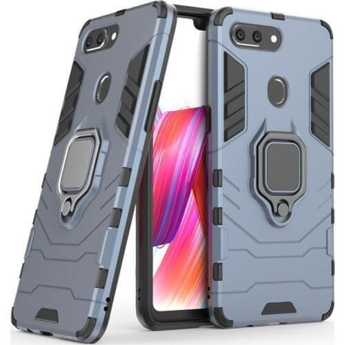 100pcs Case For OPPO K1 3 case Armor Ring Magnetic Car Hold Shockproof Soft Bumper Protection Phone Cover For R15 17 A9 Case
