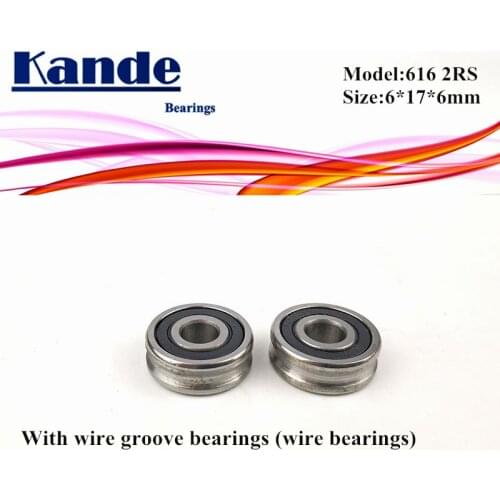 2pcs 6162RS 616 2RS With wire ball bearing 616 Ball Bearing 6x17x6mm