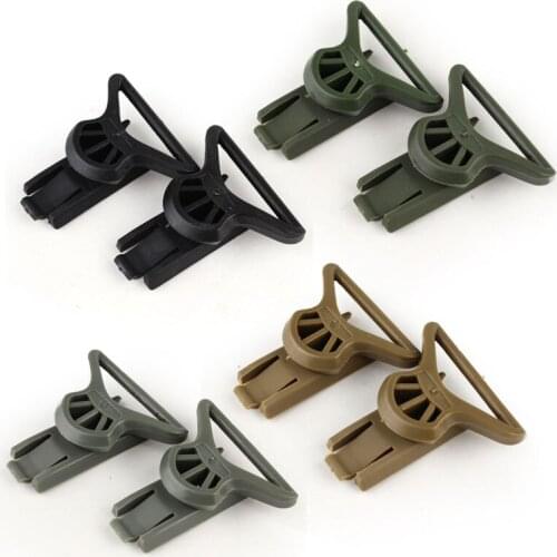 2PCS/Set Tactical Fast Helmet Adapter 19mm Military Night Vision Goggles Rotating Clips Paintball Helmet Rail Adapter