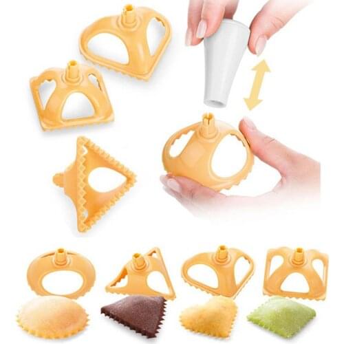 4pcs/set Dumpling Molds Kitchen Chinese Jiaozi Pie Mould Dumpling Dough Press Mould Maker Baking Cooking Tools Dumpling Machine