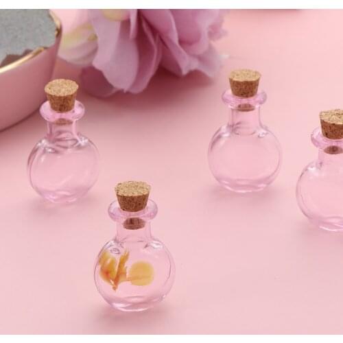 5Pcs Mini Glass Cork Wishing Bottles Empty Sample Jars Wedding Home Decoration DIY Pendants Cork Stopper Storage Vial Cute
