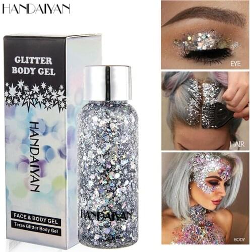 9 Colors Glitter Shiny Body Painting Eye Shadow Gel Cream Face Shimmer Body Art Festival Party Eyes Makeup