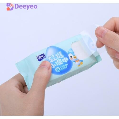 Deyo Baby Wet Wipes Mini Baby Skin Care Wet Wipes Clean Hand Mouth Screen Toallitas Humedas Portable Trial Pack 6pcs*1pack