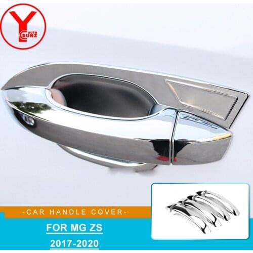 For MG ZS 2017-2020 ABS Exterior Chrome Car Door Handle Cup Bowl Trim Door Handle Molding Overlay Styling Accessories YCSUNZ