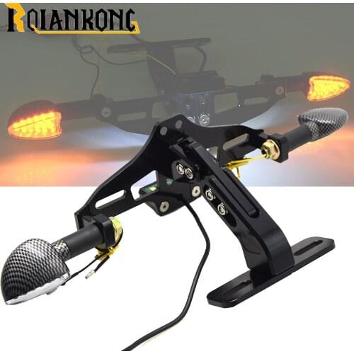 Motor License Plate Bracket Licence indicator Frame Number For Kawasaki ER6N ER6F ER-6N ER-6F Yamaha FZ6-S2 FZ6 S2 Duke 390 125