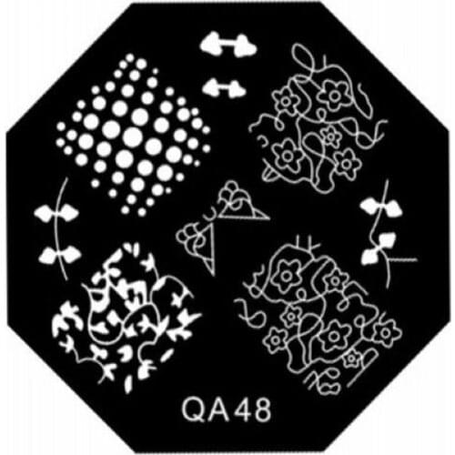 Creative DIY nail art stamp stamping image plate template QA series Nail reusable Dot Flower vine QA48