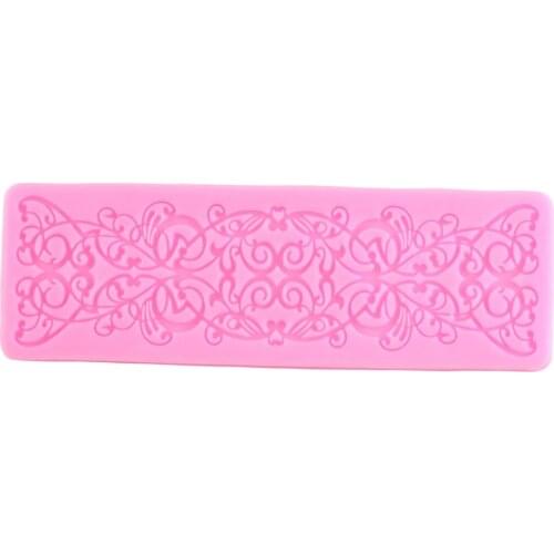 Lace Mat Pad Fondant Flowers Chain Decoration Silicone Mold Surafcraft Tools Bakeware Baking Tools Cake Decorating Lace Mold