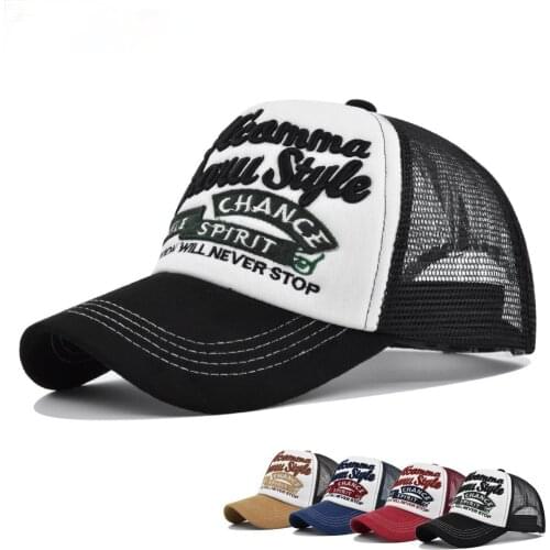 Summer Unisex Kpop Mens Breathable Mesh Caps Baseball Cap for Men Snapback Trucker Hat Dad Hat Outdoor Sun Protection Letter