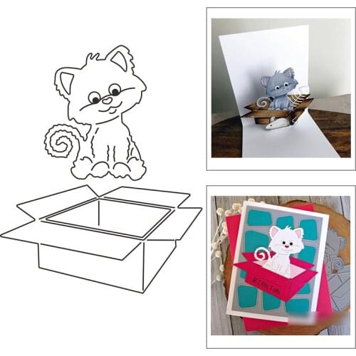 2021 New Animal Cat Pattern Metal Cutting Dies For Mould Cut Paper Craft Making Carton Greeting Card DIY Scrapbooking No Stamps