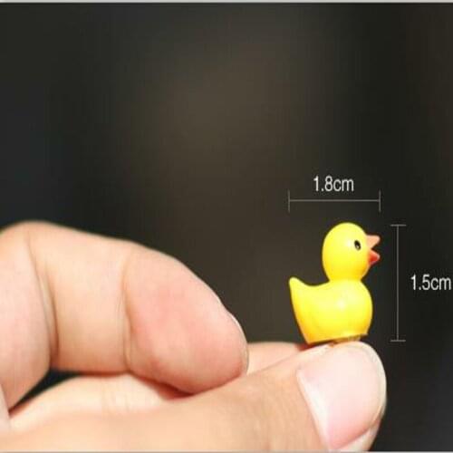 Micro Landscape Ornaments Yellow duck mini garden decoration home decoration lovely resin yellow duck Flowerpot decoration 2 PCS