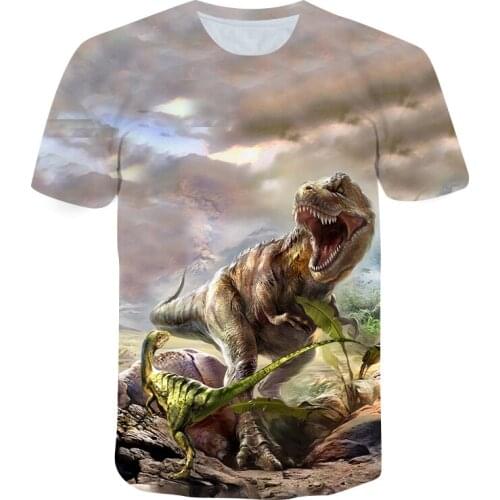 2021 Summer New Jurassic Park T-shirt for Men 3D Printed T-shirts Casual Harajuku Top Jurassic World Oversized O-neck Shirt