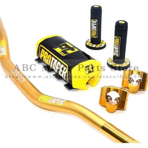 Handlebar PRO Taper Pack Bar 1-1/8" Handle bar Pads Grips Pit Pro Racing Dirt Pit Bike Motorcycle CNC 28.5mm Adapter