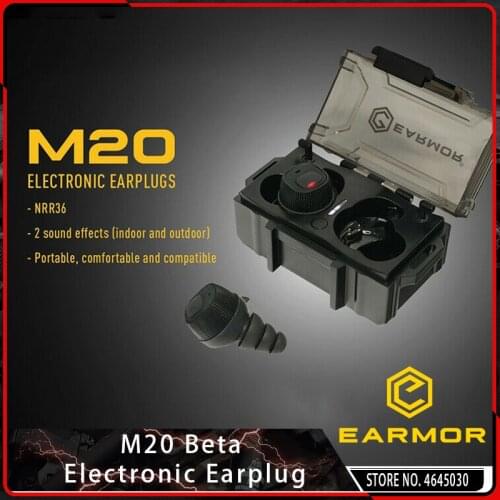 OPSMEN Earmor New Outdoor Tactical Communication Pickup Noise Reduction Headphones Earplugs M20 Beta Electronic Headset Earplug