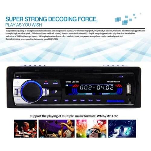 New 12V Car Stereo FM Radio MP3 Audio Player Support Bluetooth 2.0 Phone With USB/SD MMC Port Car Electronics In-Dash 1 DIN