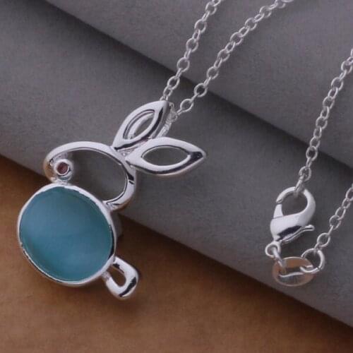 Wholesale High quality silver plated Fashion jewelry chains necklace pendant WN-727