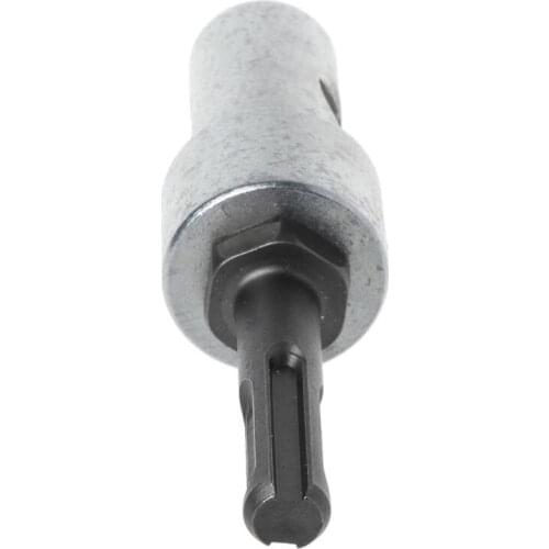 X7AB 2 Round Pits 2 Slots Drill Bit Adapter For Electric Drill Convert to Earth Auger Head Connector Tool