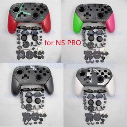 1set For Nintendo switch PRO controller DIY plastic case housing shell replacement with stand buttons for NS pro Accessories