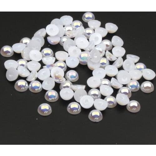 2mm-10mm White Beige ABS Imitation Pearls Beads Half Round Flatback Pearl Scrapbook Beads For Jewelry Making Diy Nail Art Crafts