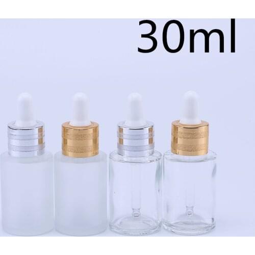 30ml transparent Glass Bottle With Dropper Essential Oil Bottle , empty Perfume bottles 100pcs