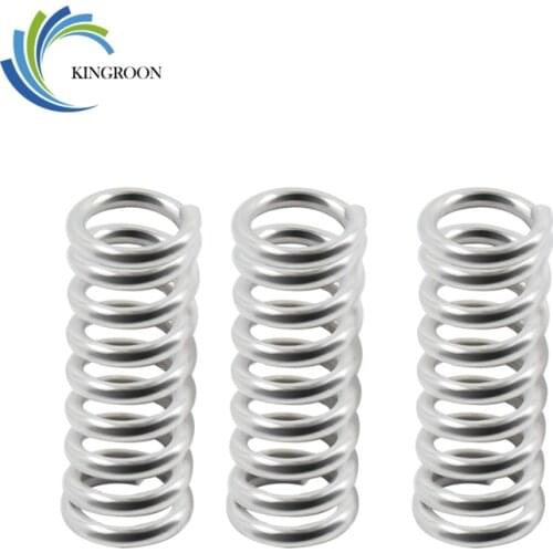 KINGROON 10pcs/lot Feeder Springs Nickel Plating Stainless Steel Part Aluminum 1.2mm 5mm Length 20mm Springs 3D Printers Parts 1