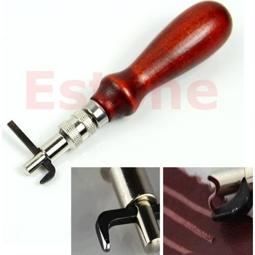Adjustable Leather Edge Stitching Groover Leathercraft Groove Gouge Working Tool