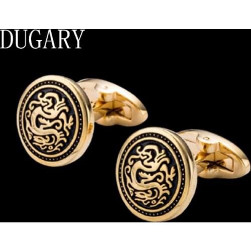 DUGARY Luxury shirt cufflinks for mens Brand cuff buttons cuff links High Quality Metal dragon abotoaduras Jewelry gemelos
