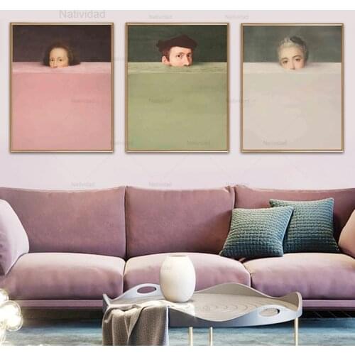 Nordic Abstract Canvas Painting Creative Colorful Figure Wall Art Posters and Prints Retro Wall Art Living Room Bedroom Decor