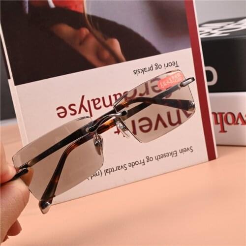 Rockjoy Reading Sunglasses Male Women Stone Lens Sun Glasses for Men Natural Mineral Brown Magnify Eyewear for Read Anti Reflect