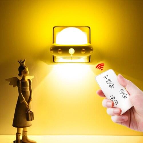 Led Baby Childrens Night Lamp Dimmable Wall Lamps Remote Control Wall+lamps Living Room Deco Bedroom Lamp Wall Sconces Fixtures