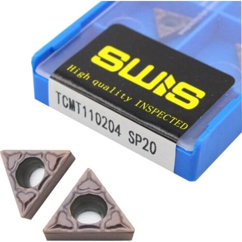 TCMT110204 10PCS TCMT110204 SP20 External Turning Tools Carbide insert High quality Lathe cutter Tool Tokarnyy turning insert