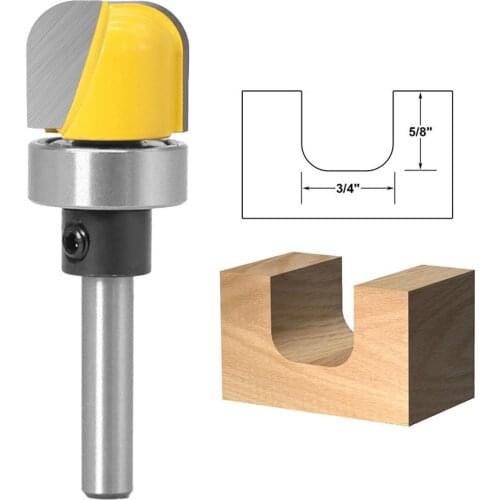 1/4inch/6mm Shank Solid Milling Cutter Woodworking Router Bit Carpentry Tool High Hardness Wood Cutting Tool Router Bit
