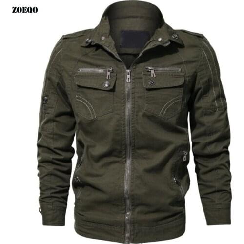 Military Jackets Autumn Multi-Pockets Coat Men autumn Cotton Jacket Coat Mens Pilot Jackets Spring Cargo Jaqueta 6XL