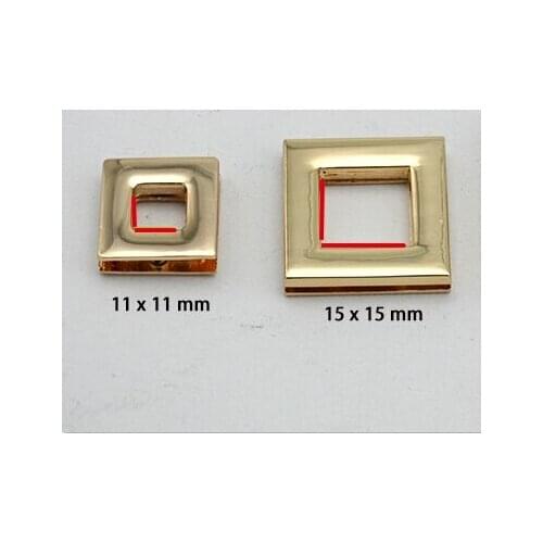 High quality Gold Rectangle Alloying Grommet Screw Purse Eyelet 50pcs/lot, Chose your correct size